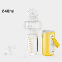 image-Constant Temperature Feeding Bottle Baby Newborn Usb Heating And Thermal Insulation Bottle Cover Quick Flush