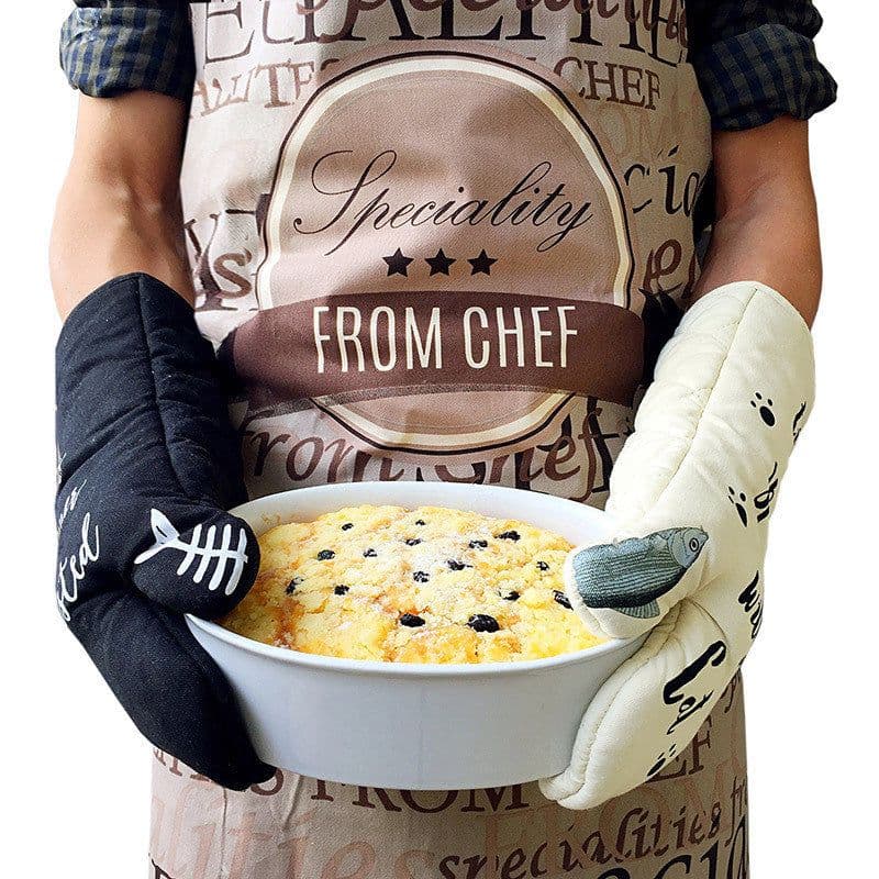 image-Cute Oven Gloves Anti Scalding Thickened Special Baking Gloves