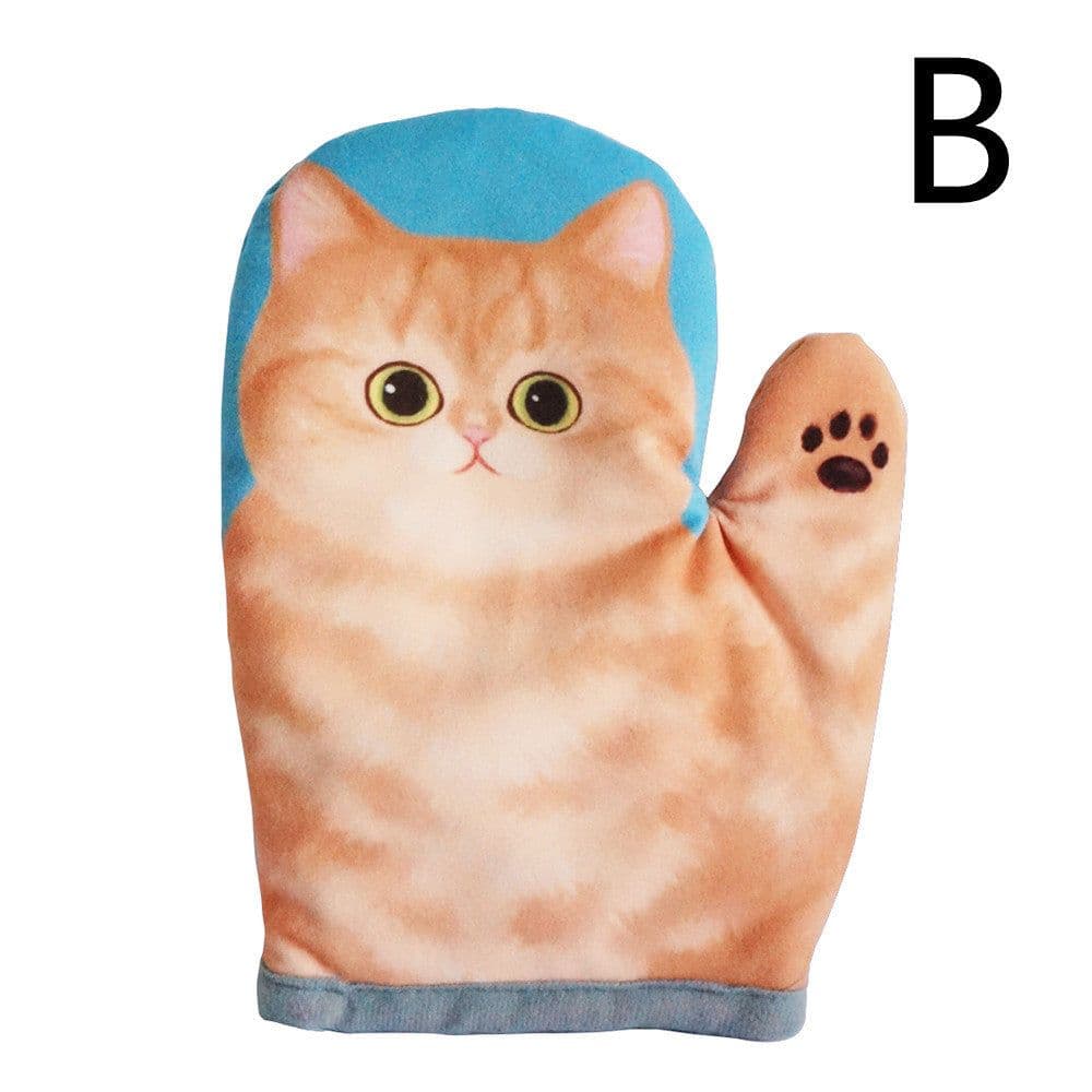 image-Cute Cute Cat Claw Microwave Oven Insulated Gloves Kitchen Baking Oven