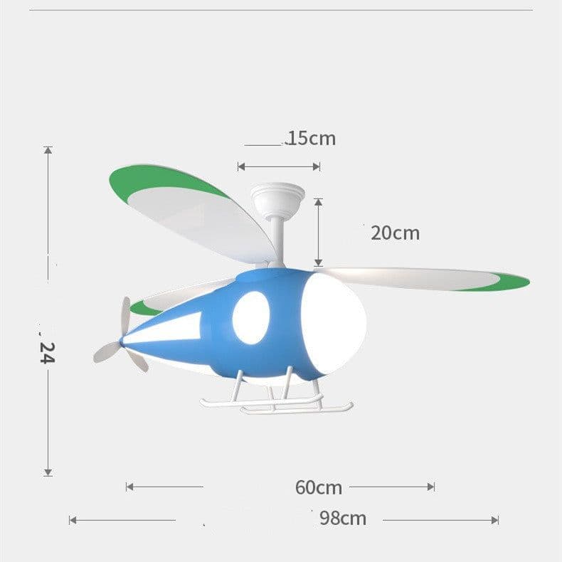 image-Modern Boy And Girl Room Creative Ceiling Fan Lamp