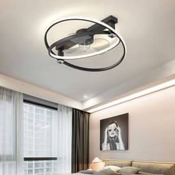 image-Modern LED Ceiling Fan With Light Remote Control Living Dining Room