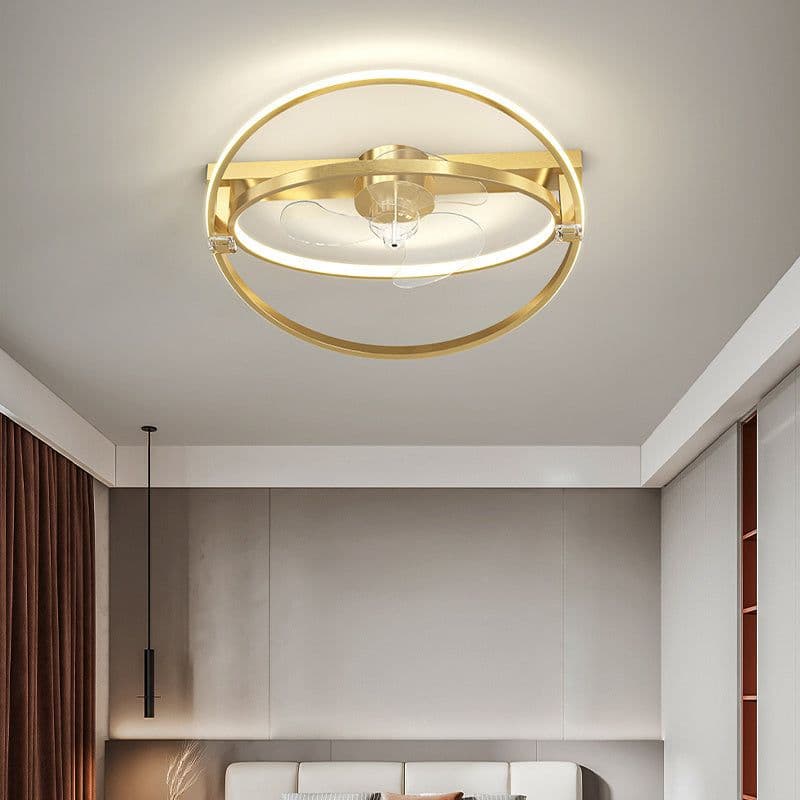 image-Modern LED Ceiling Fan With Light Remote Control Living Dining Room