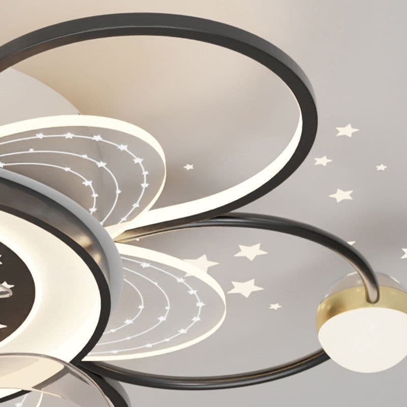 image-Simple, Modern And Creative Nordic Household Intelligent Ceiling Fan Lamp