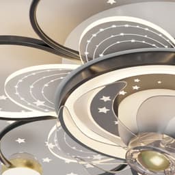 image-Simple, Modern And Creative Nordic Household Intelligent Ceiling Fan Lamp