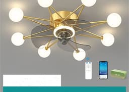 image-Nordic Ceiling Fan Lights Living Room Dining Room Full Of Stars