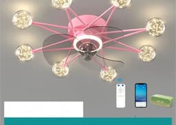 image-Nordic Ceiling Fan Lights Living Room Dining Room Full Of Stars