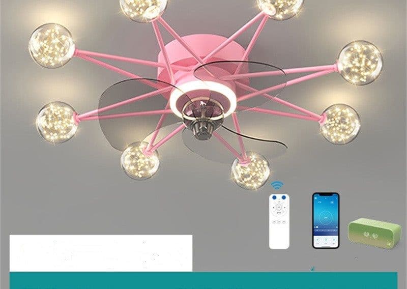 image-Nordic Ceiling Fan Lights Living Room Dining Room Full Of Stars