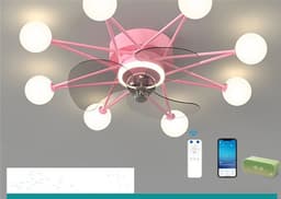image-Nordic Ceiling Fan Lights Living Room Dining Room Full Of Stars