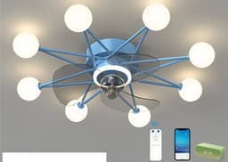 image-Nordic Ceiling Fan Lights Living Room Dining Room Full Of Stars