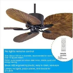 image-Living Room Southeast Asia Frequency Conversion Mute Fan-style Ceiling Lamp Home Integrated Retro Ceiling Fan Lights