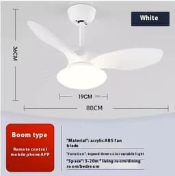 image-Bedroom Mini Ultra-thin Ceiling Full Spectrum Xiaoai Smart Ceiling Fan Lights