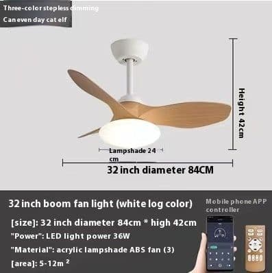 image-Bedroom Mini Ultra-thin Ceiling Full Spectrum Xiaoai Smart Ceiling Fan Lights
