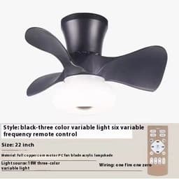 image-Bedroom Mini Ultra-thin Ceiling Full Spectrum Xiaoai Smart Ceiling Fan Lights