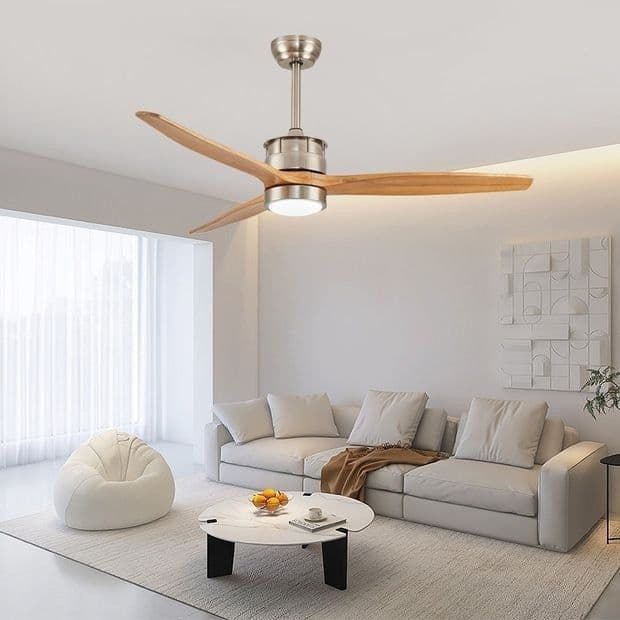 image-Retro Dining Room Ceiling Living Room Bedroom Ceiling Fan Lights Simple Home