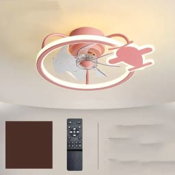 image-Nordic Simple Household Electric Fan Chandelier Childrens Fan Lamp Bedroom Ceiling Fan Lamp