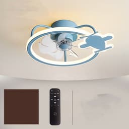 image-Nordic Simple Household Electric Fan Chandelier Childrens Fan Lamp Bedroom Ceiling Fan Lamp
