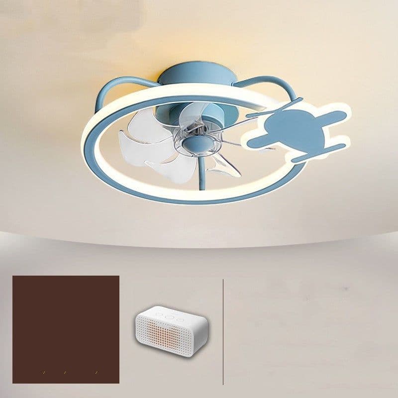 image-Nordic Simple Household Electric Fan Chandelier Childrens Fan Lamp Bedroom Ceiling Fan Lamp