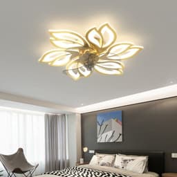 image-Simple And Creative Bedroom Ceiling Fan Lamp