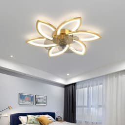 image-Simple And Creative Bedroom Ceiling Fan Lamp