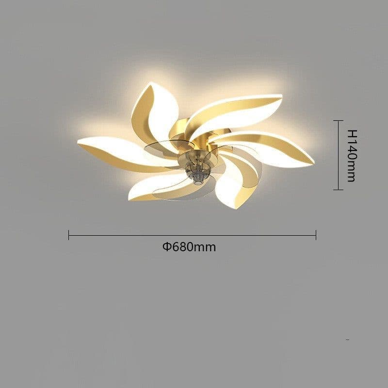 image-Simple And Creative Bedroom Ceiling Fan Lamp