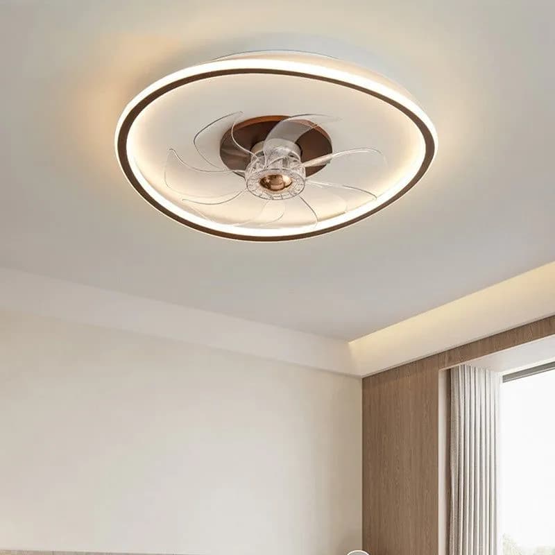 image-Ceiling Mounted Fan Pendant Lamp In Bedroom