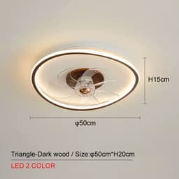 image-Ceiling Mounted Fan Pendant Lamp In Bedroom