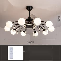 image-Living Room Ceiling Fan Lamp Creative Chandelier