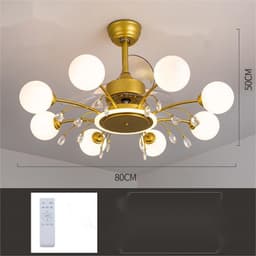 image-Living Room Ceiling Fan Lamp Creative Chandelier