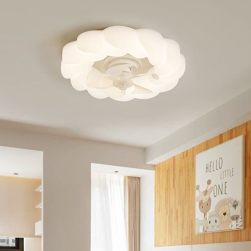 image-Bedroom LED Ceiling Silent Fan Light