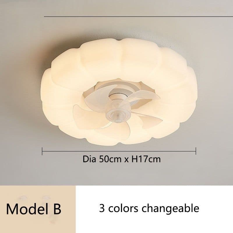 image-Bedroom LED Ceiling Silent Fan Light