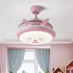 image-Children's Ceiling Fan Light In Domestic Bedroom