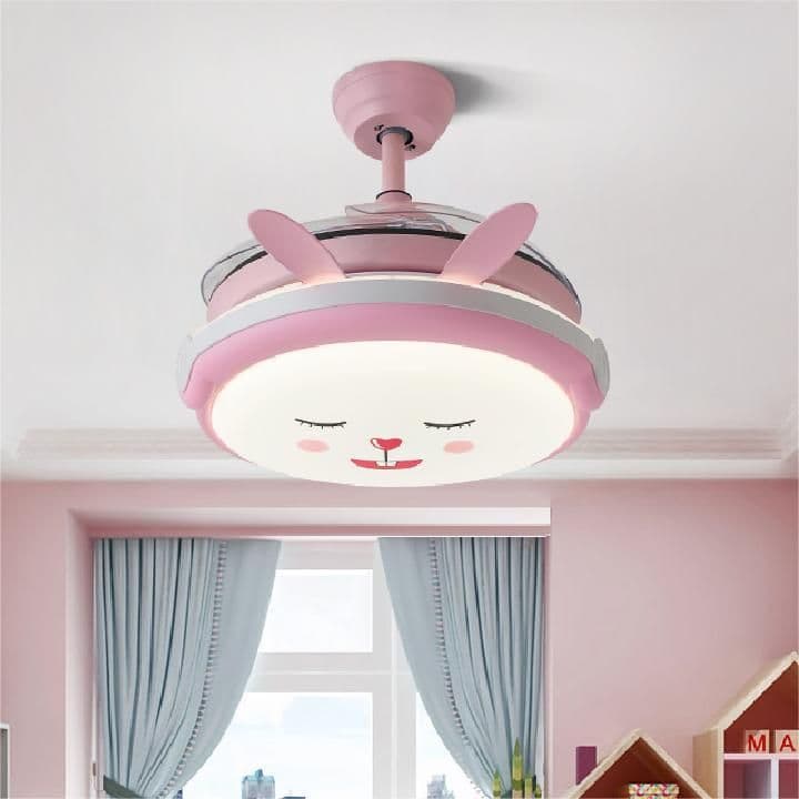 image-Children's Ceiling Fan Light In Domestic Bedroom