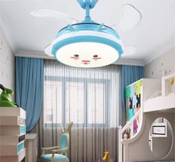 image-Children's Ceiling Fan Light In Domestic Bedroom