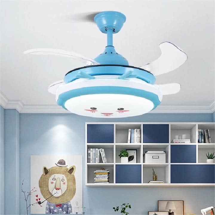 image-Children's Ceiling Fan Light In Domestic Bedroom