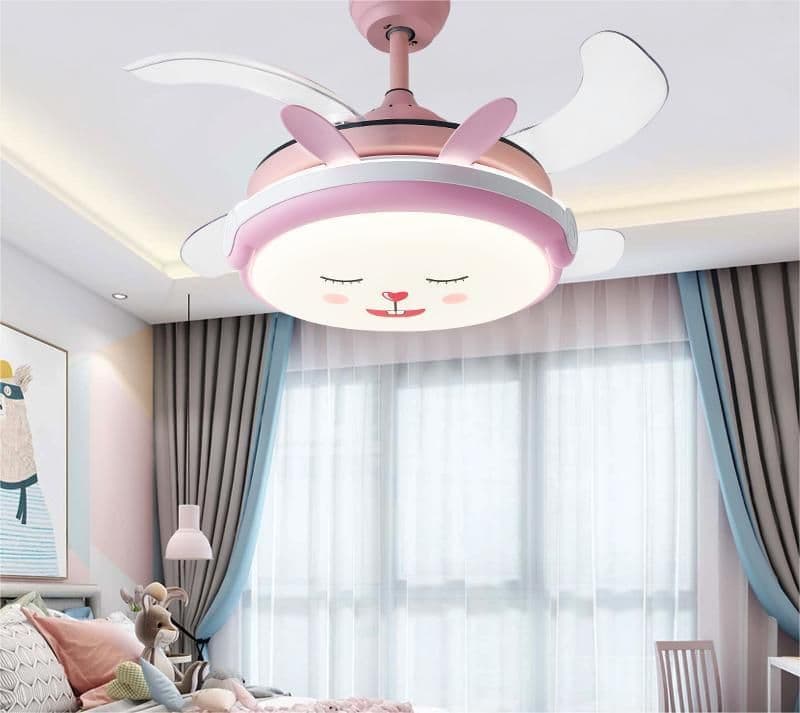 image-Children's Ceiling Fan Light In Domestic Bedroom