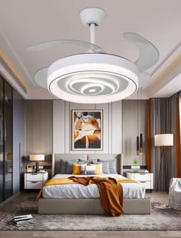 image-Nordic Ceiling Simple Household Invisible Fan Light
