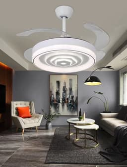 image-Nordic Ceiling Simple Household Invisible Fan Light