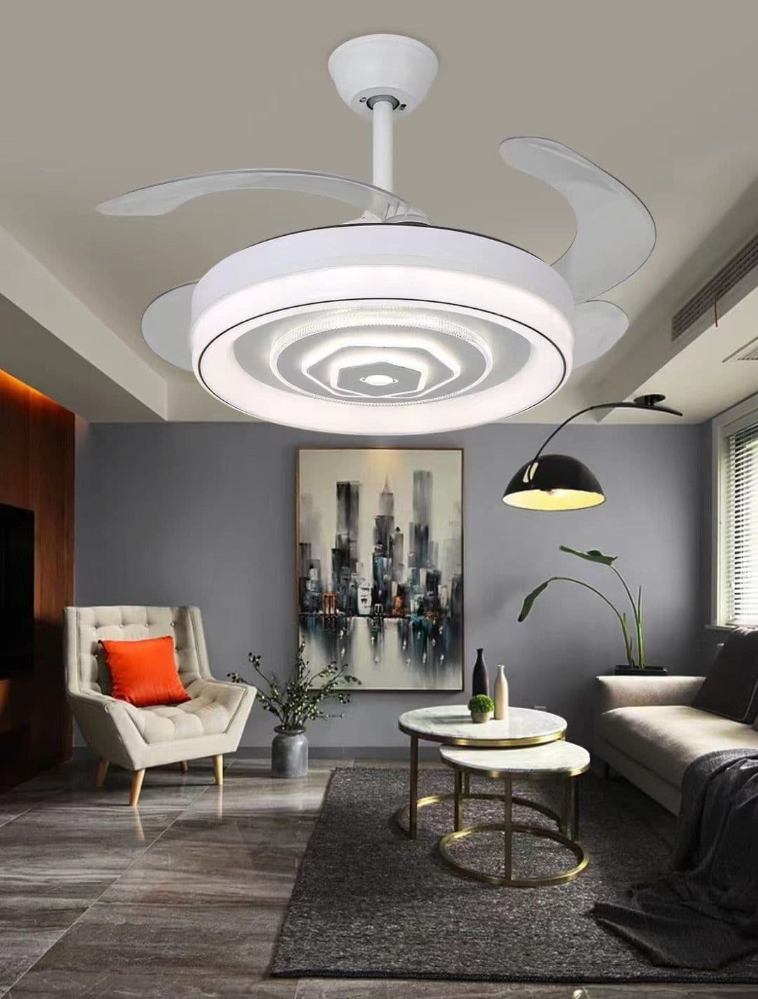 image-Nordic Ceiling Simple Household Invisible Fan Light