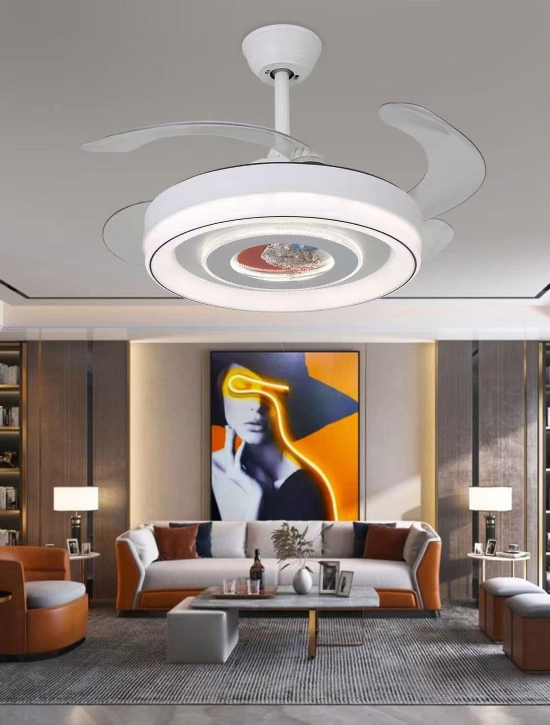 image-Nordic Ceiling Simple Household Invisible Fan Light