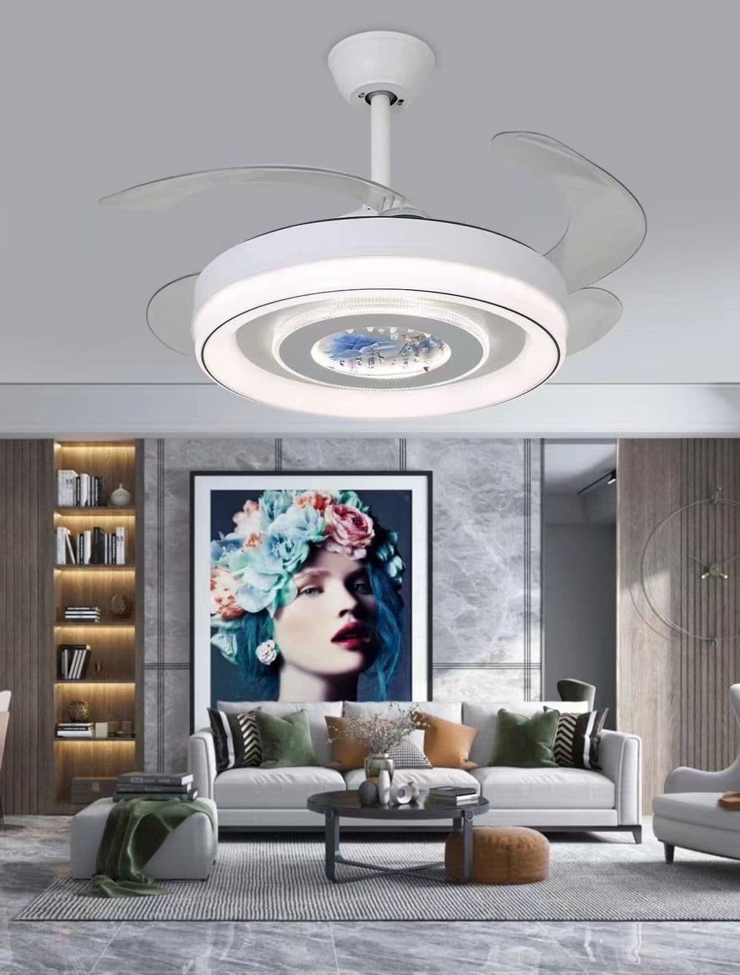 image-Nordic Ceiling Simple Household Invisible Fan Light