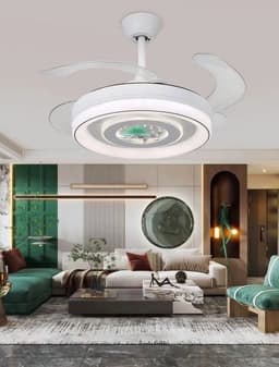 image-Nordic Ceiling Simple Household Invisible Fan Light