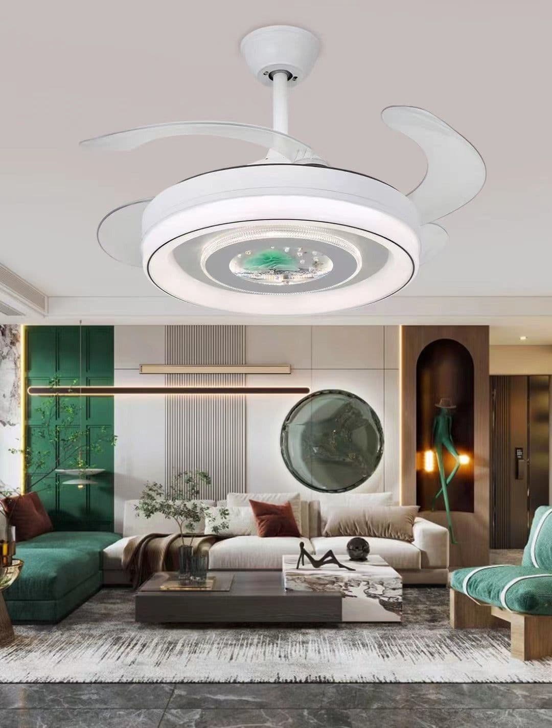 image-Nordic Ceiling Simple Household Invisible Fan Light