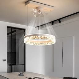 image-The New Ceiling Light Invisible Fan Scandinavian Light Luxury Ceiling Fan Light