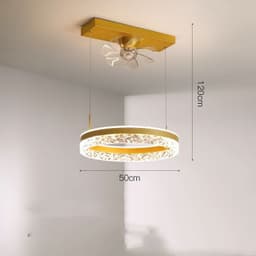 image-The New Ceiling Light Invisible Fan Scandinavian Light Luxury Ceiling Fan Light