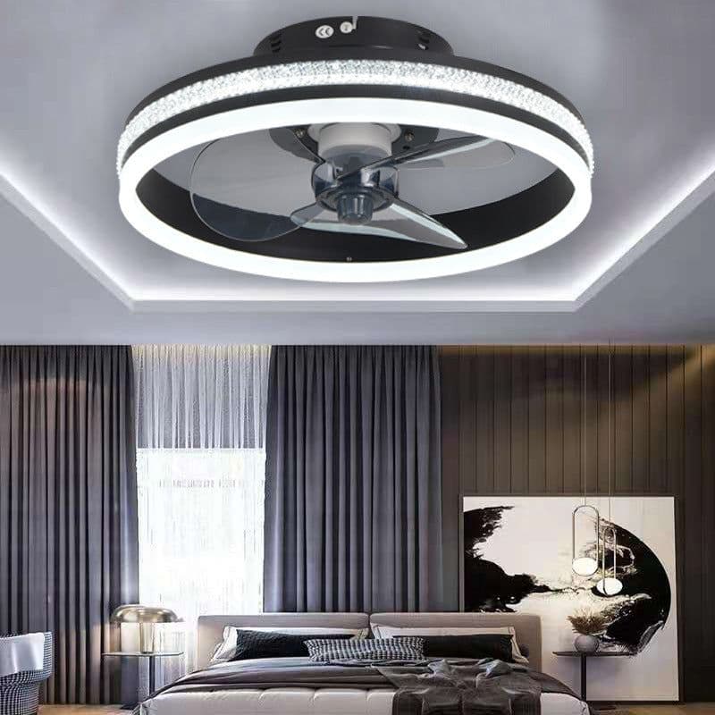 image-Bedroom Living Room Invisible LED Ceiling Ceiling Fan Lights