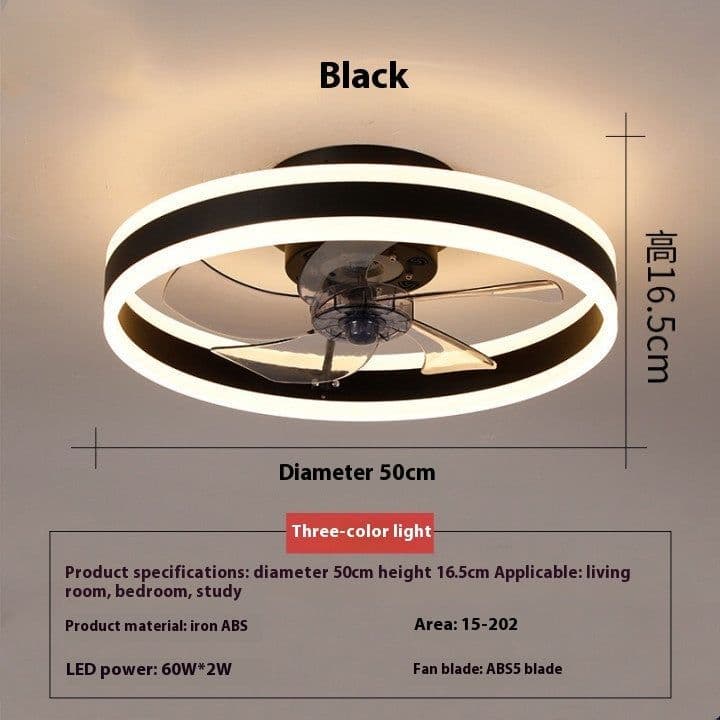 image-Bedroom Living Room Invisible LED Ceiling Ceiling Fan Lights