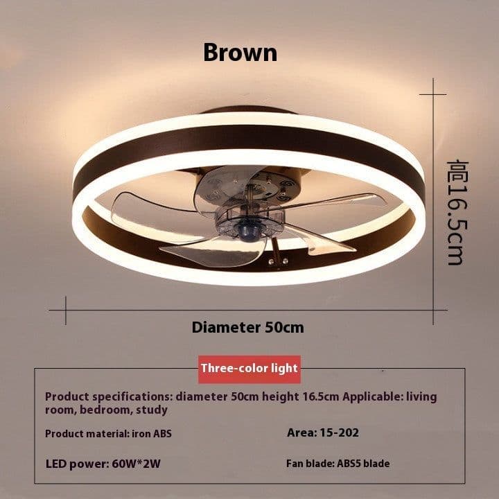 image-Bedroom Living Room Invisible LED Ceiling Ceiling Fan Lights