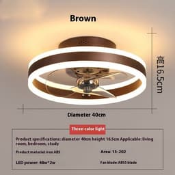 image-Bedroom Living Room Invisible LED Ceiling Ceiling Fan Lights