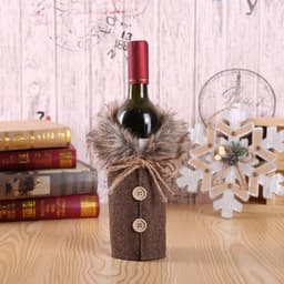image-Christmas Decorations, Santa Claus, Red Wine, Red Wine, Champagne, Wine Bottle and Bar Dining Room Decoration