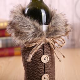image-Christmas Decorations, Santa Claus, Red Wine, Red Wine, Champagne, Wine Bottle and Bar Dining Room Decoration